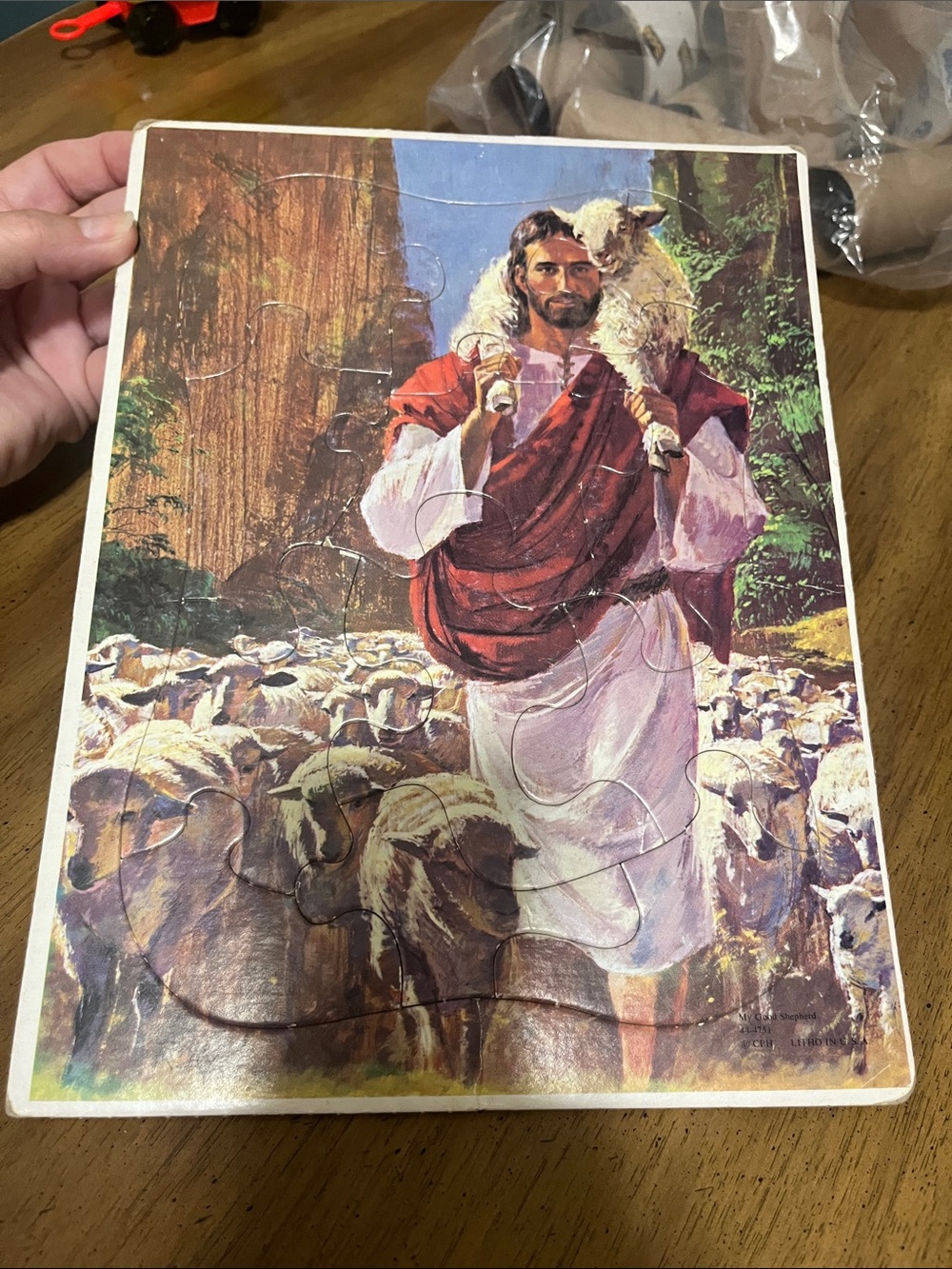 Jesus Good Shepherd  Puzzle vintage